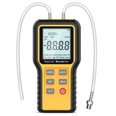 Manometer,Professional Air Pressure Meter Dual-Port Manometer Gas ...