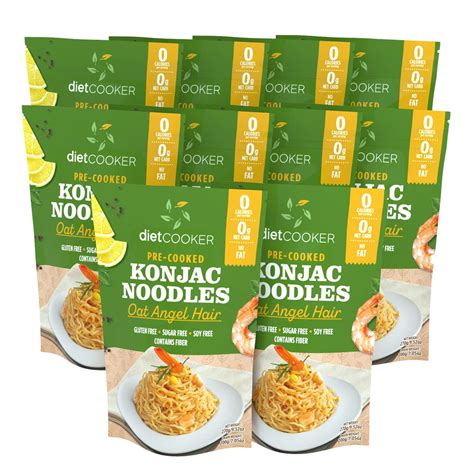 Shirataki Noodle, DIET COOKER Premium Konjac Noodle 10 Pack Inside ...