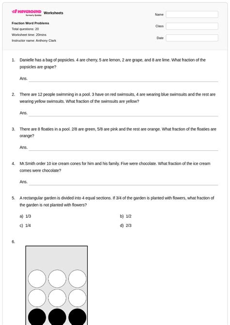 50+ Fraction Word Problems worksheets for Class 5 on Wayground | Free ...