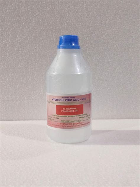 Hydrochloric Acid N/10 Diluted 500ml – M/S LAB TECH CORPORATION