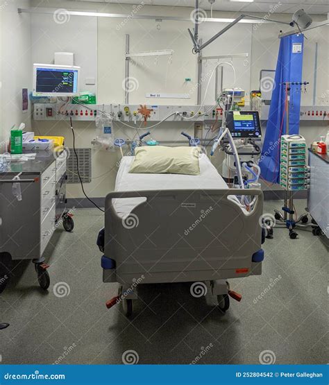 Icu Hospital Bed Space Prepared for a New Patient in Australia Stock ...