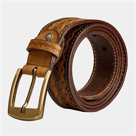 Vintage Brown Designer Leather Belts with Buckle for Men – Finelaer