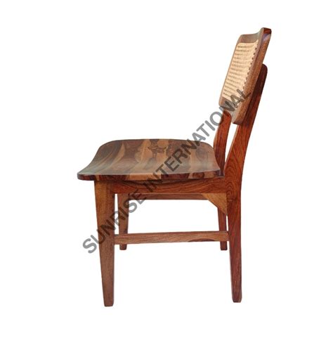 Buy wooden Chandigarh dining Chair with cane rattan work design at back ...
