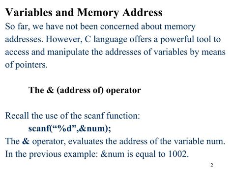 Image result for Memory Address vs Pointer