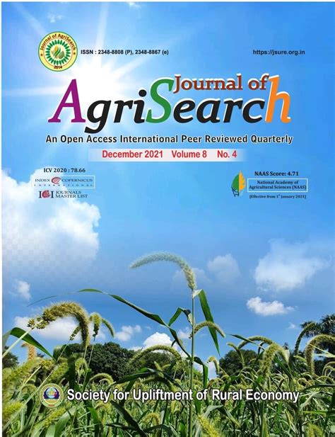 Journal of AgriSearch | jsure | Agricultural Research