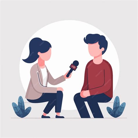 Premium Vector | Characters of people being interviewed with a simple and minimalist flat design ...