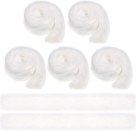 Christmas Faux Fur Ribbon - White - 5 Rolls - 16.4 India | Ubuy