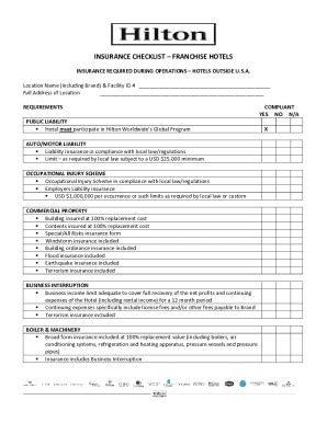 Fillable Online 13 of the World's Best Hotel Checklists FREE DOWNLOAD6 ...