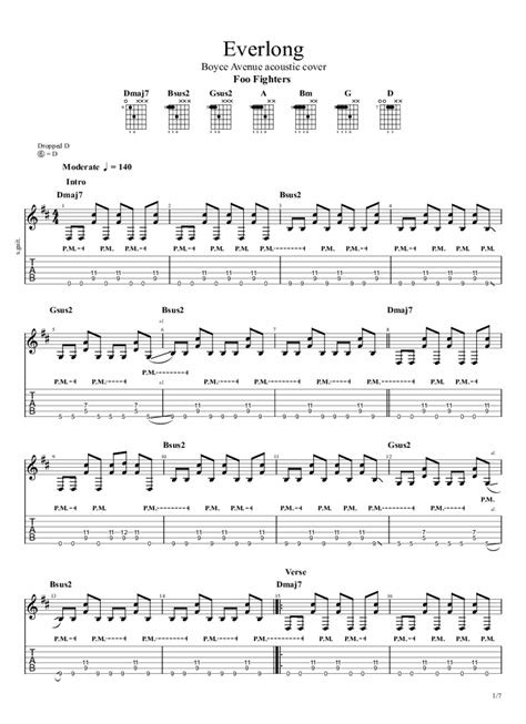 Everlong - Foo Fighters Tab & Chords - Boyce Avenue