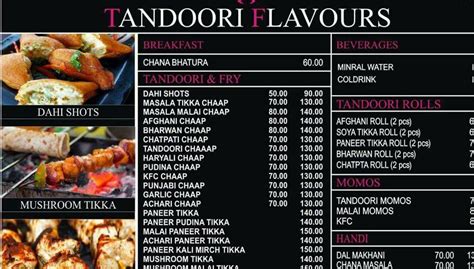 Menu at Tandoori Flavours, Dehradun