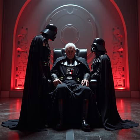 Imperator Palpatine and Darth Vader in Death Star | Stable Diffusion Online