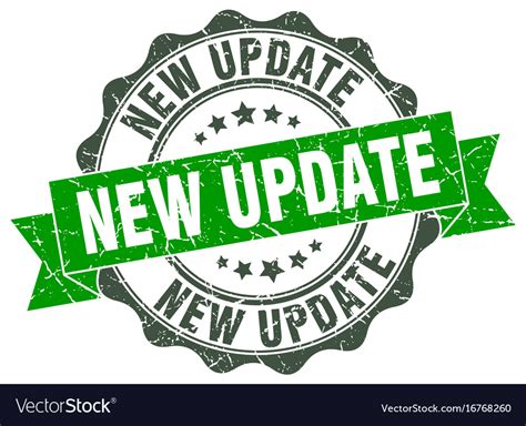 New update stamp sign seal Royalty Free Vector Image