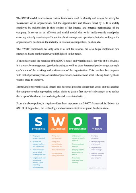 SOLUTION: Apple swot analysis - Studypool