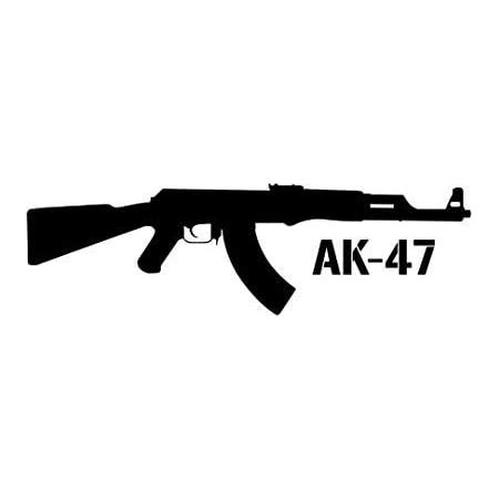 SIGN EVER Ak 47 Gun Stickers for Car Bike Sides Door Bumper Hood Vinyl ...