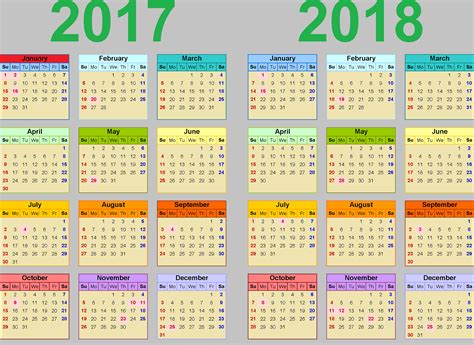 2017 2018 Two Year Calendar Free Printable Pdf Templa - vrogue.co