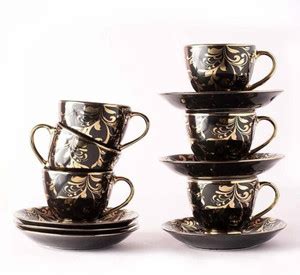 RKPL Pack of 12 Bone China Bone China Cup Saucer Designer Tea Cup and ...