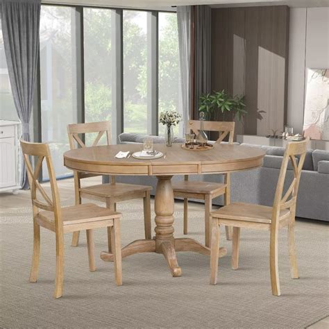 Image result for Expandable Round Dining Table Set