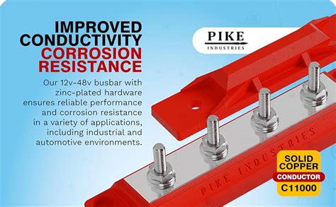 400 Amp Solid Copper Busbar 4 Stud 5 16 Zinc | Desertcart INDIA