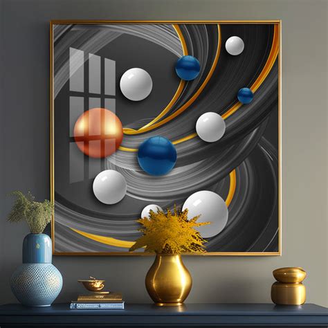 Buy Colorful Circles Premium Acrylic Square Wall Art Online @ Best ...