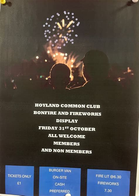 Bonfire and fireworks display , Hoyland Common Working Mens Club ...