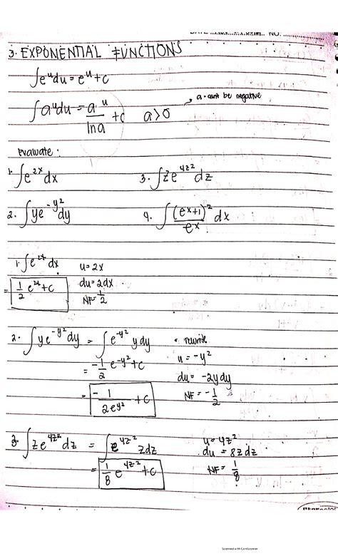 SOLUTION: Integration exponential and trigo functions - Studypool