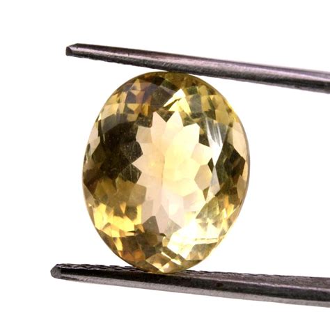 7.2Ct Natural Yellow Citrine (Sunella) Oval Cut Gemstone – Karizma Jewels