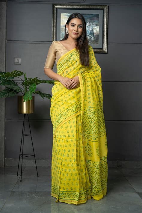 Shubhi - Chanderi Silk by Cotton Saree with Dabu Print