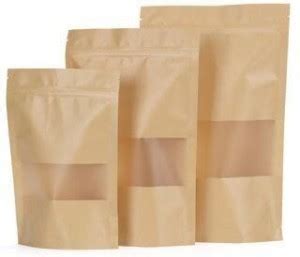 ATHAR Envelopes Kraft Paper Window Standup Pouch with Zipper Lock ...