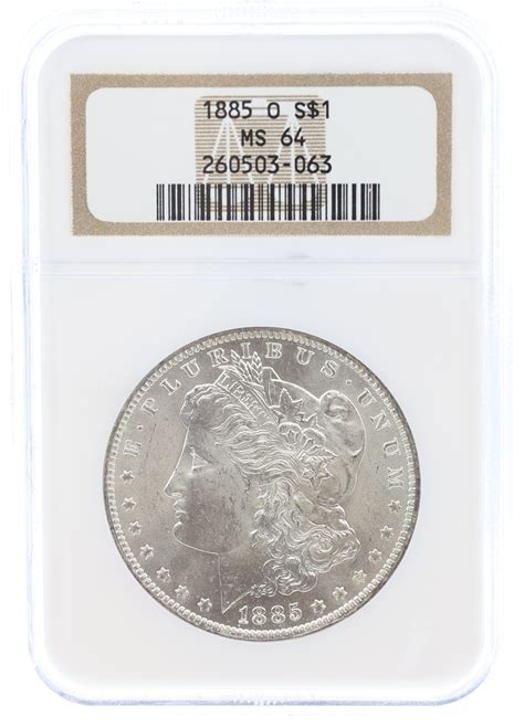 Lot Detail - 1885-O US MORGAN SILVER DOLLAR COIN NGC MS64