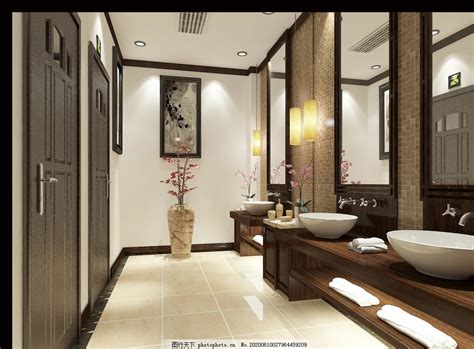 新中式餐厅卫生间效果图图片_装饰装修_建筑空间-图行天下素材网