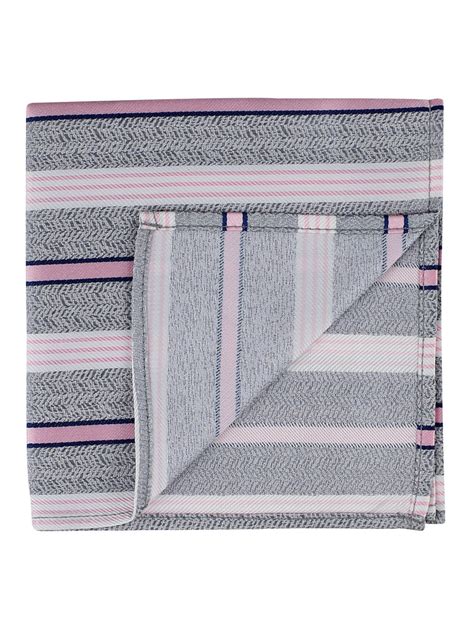 Kavove The Striped Desire Grey Pocket Square For Men