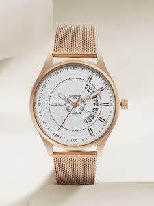 French Connection French Connection White Analog Round Dial ATOUT Watch ...