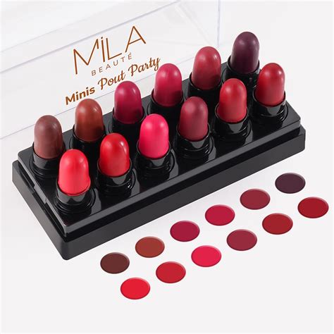 Buy Mila Beauté 12 Creamy Matte Mini Lipstick Kit | Lip Hydrating ...