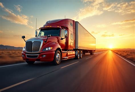 Sunset Highway Rig — 4K Ultra HD Truck Wallpaper