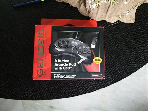 Retro-Bit Official Sega Genesis USB Controller 8-Button Arcade Pad for ...
