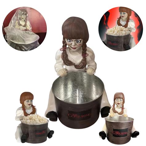 9" Annabelle Popcorn Bucket - Resin Horror Decor, The Conjuring Last ...