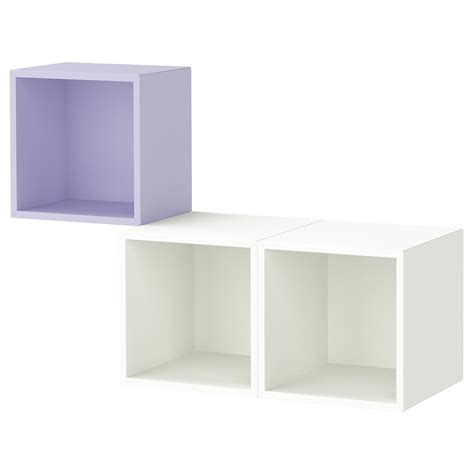 EKET wall-mounted cabinet combination, pale lilac/white, 105x35x70 cm ...