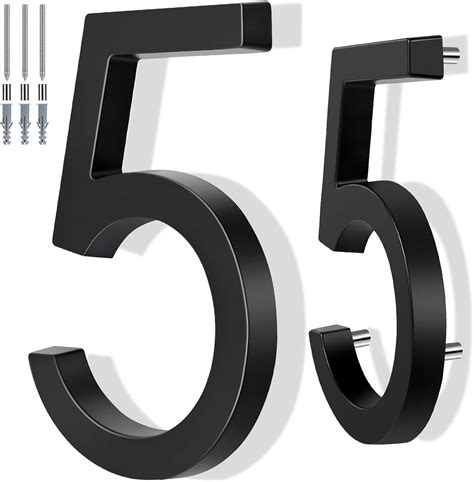 Amazon.com: 6 Inch Floating House Number Metal Modern Anti-Rust House ...