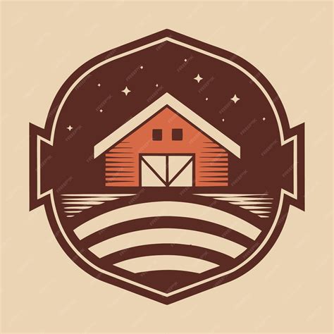 Vintage style farm house logo | Premium AI-generated vector
