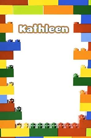 Kathleen: Personalized Building Brick Draw and Write Practice Paper ...