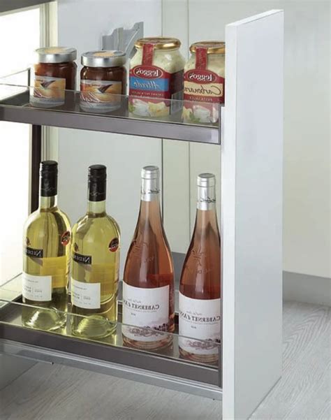 Kitchen Bottle Pullout - Slimline Glass Bottle Pullout With Soft Close ...