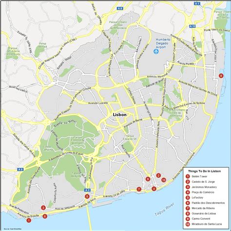 Lisbon Map Printable