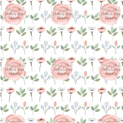 Personalised Wrapping Papers - Pastel Peonies / Label Shabel – Labelshabel