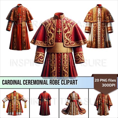 Cardinal Ceremonial Robe Clipart Pope Robe Art Fantasy Priest Dress for ...