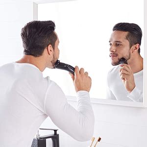 Amazon Basics G-264L Cordless Beard Trimmer With 19 Length Settings ...