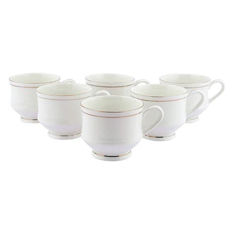 Buy SkyKey Fine Ceramic Bone China Gold Line Mona Tea Coffee Cup - 6 ...
