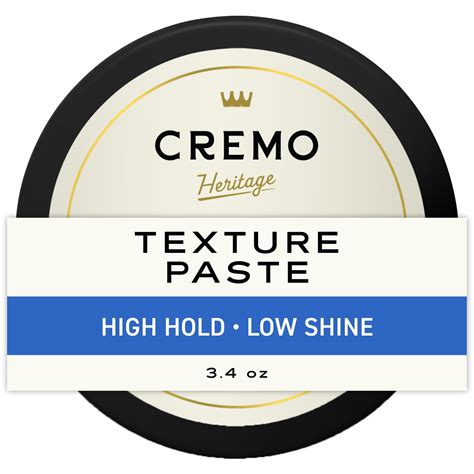 Cremo Barber Grade Hair Texture Paste for Men, 3.4oz - Walmart.com