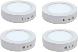 MVL MVL LED 9W CBL Round Surface Down Light White Pack of 4 Ceiling ...