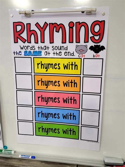 Rhyming Anchor Chart [Hard Good] | Anchor charts, Kindergarten anchor ...