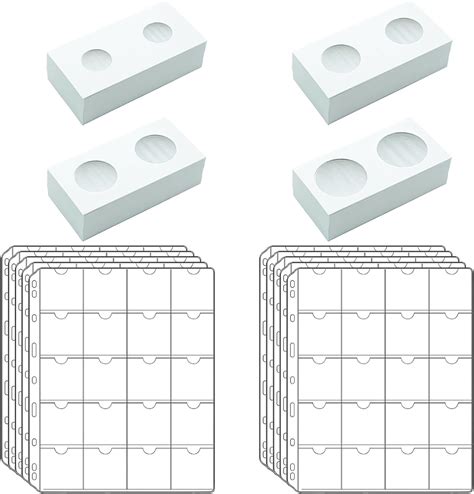 Amazon.com : 200 PCS Cardboard Coin Flips with 10 Sheets Coin Pocket ...